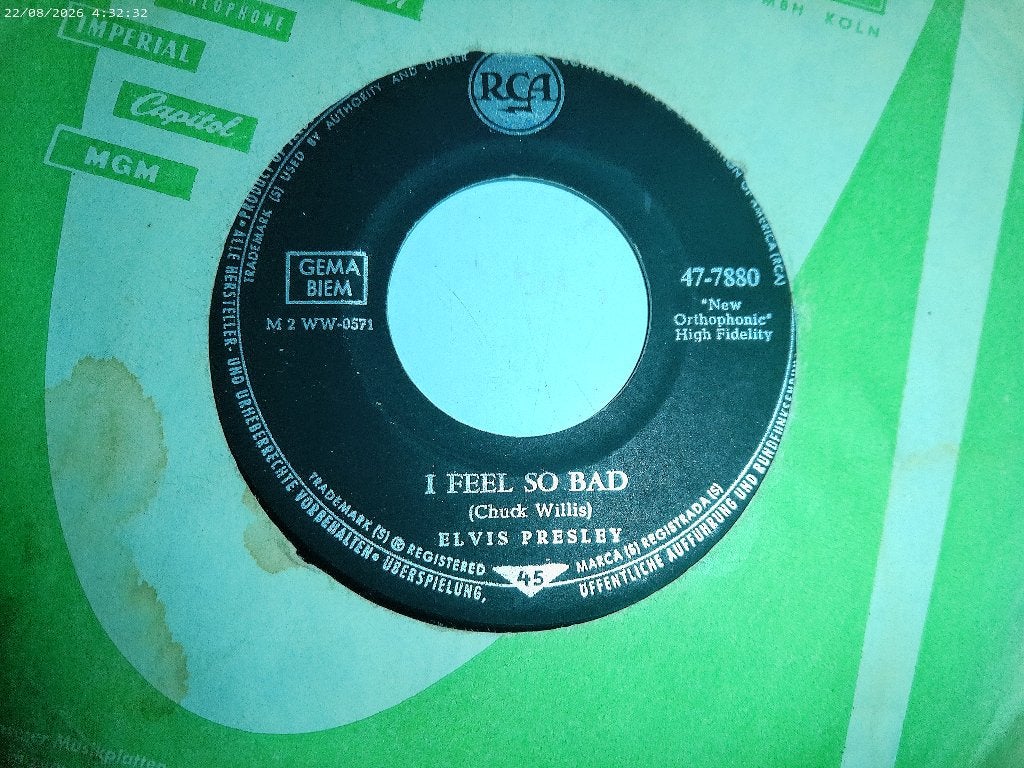Elvis Presley - Wild in the Country / I feel so bad, Gebruikt, Originele persing, 7 inch, Ophalen of Verzenden