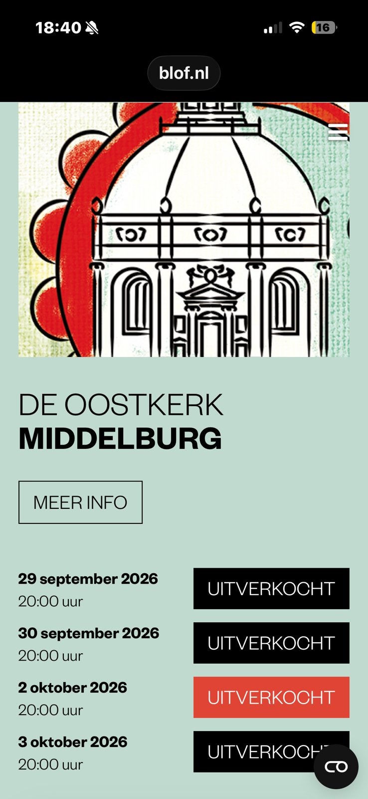 2  x BLOF Vreemde Wegen Tour Middelburg vrijdag 2 oktober, Tickets en Kaartjes, Twee personen