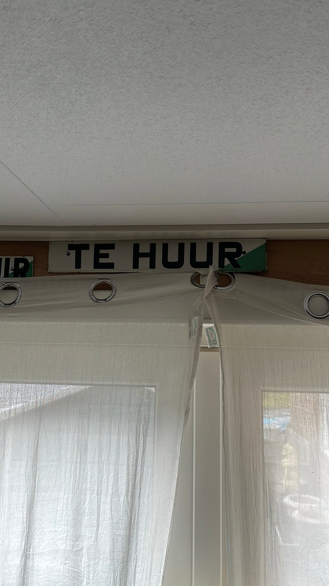 2 oude emaille bordjes “te huur & te koop of te huur, Ophalen of Verzenden, Zo goed als nieuw, Reclamebord