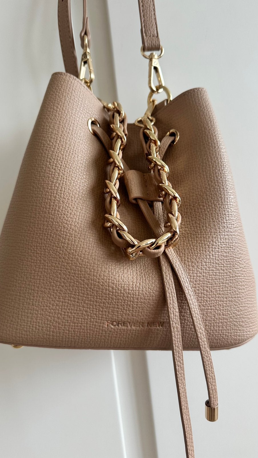 Beige Bucket bag Forever New, Sieraden, Tassen en Uiterlijk, Ophalen of Verzenden, Nieuw