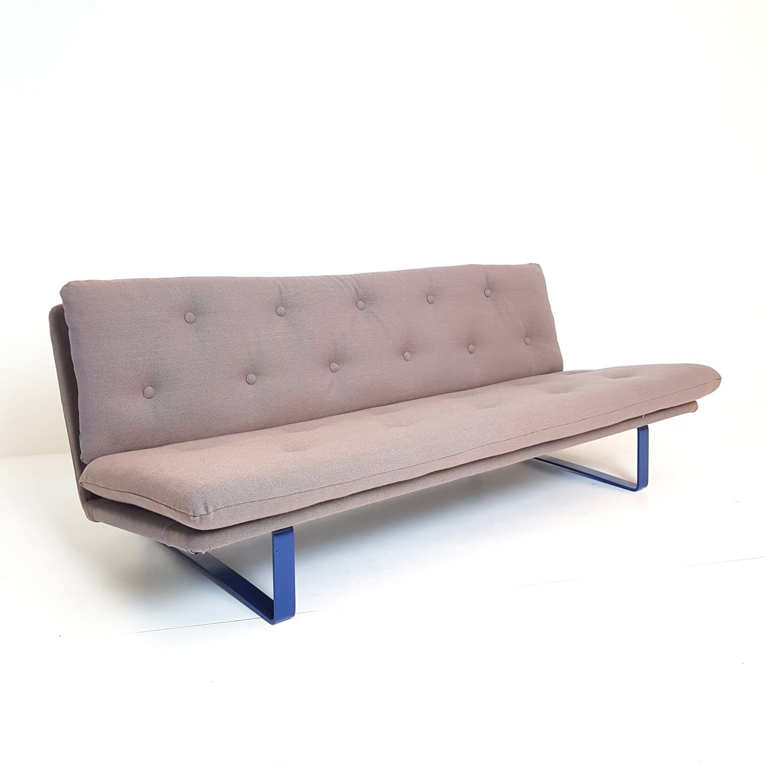 Artifort C684 kho liang le bank blauw bruin, Ophalen of Verzenden, Nieuw, 75 tot 100 cm