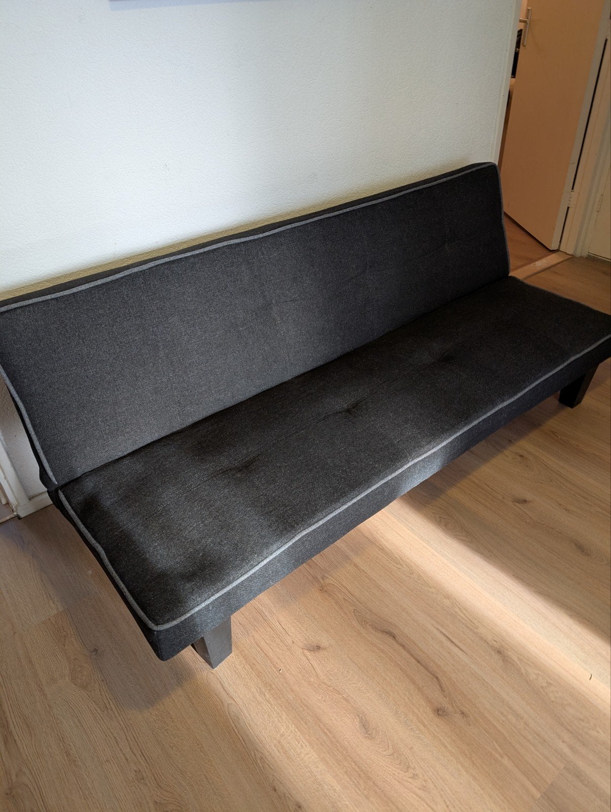 Te koop slaapbank, 90 cm, Eenpersoons, Grijs, 190 cm of minder