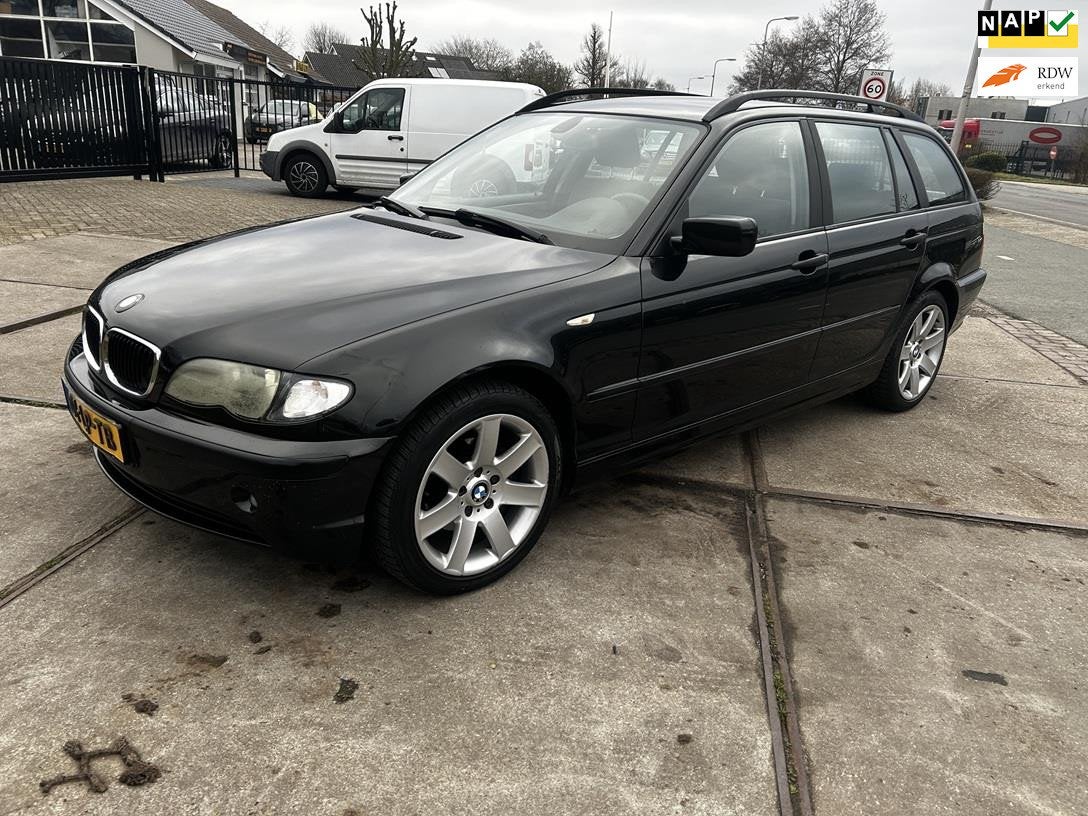 BMW 3-serie Touring 318i Executive 2003! Climatronic! Nette, Auto's, BMW, Zwart, Handgeschakeld, Grijs, Onderhoudsboekje