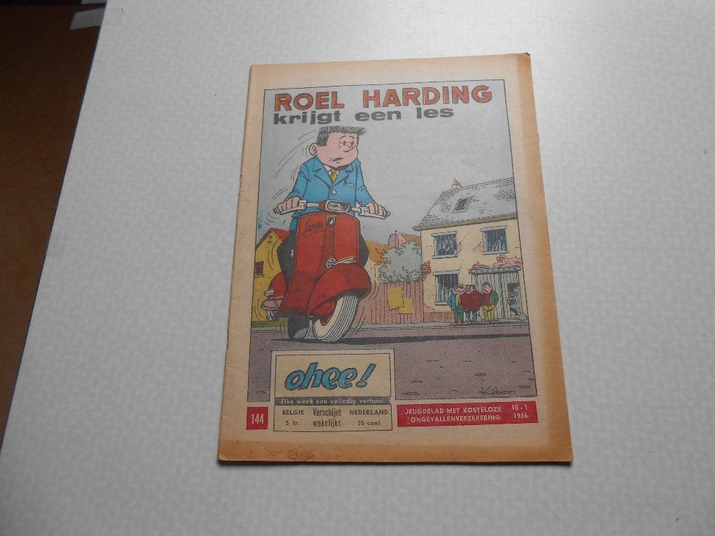 Ohee 144 Roel Harding krijgt een les 1966., Boeken, Eén stripboek, Ophalen of Verzenden, Zo goed als nieuw