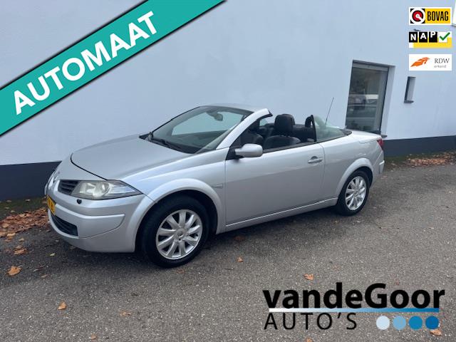 Renault Mégane Coupé-Cabriolet 2.0-16V Tech Line, '06 aut., Auto's, 1998 cc, 135 pk, Gebruikt, Zwart