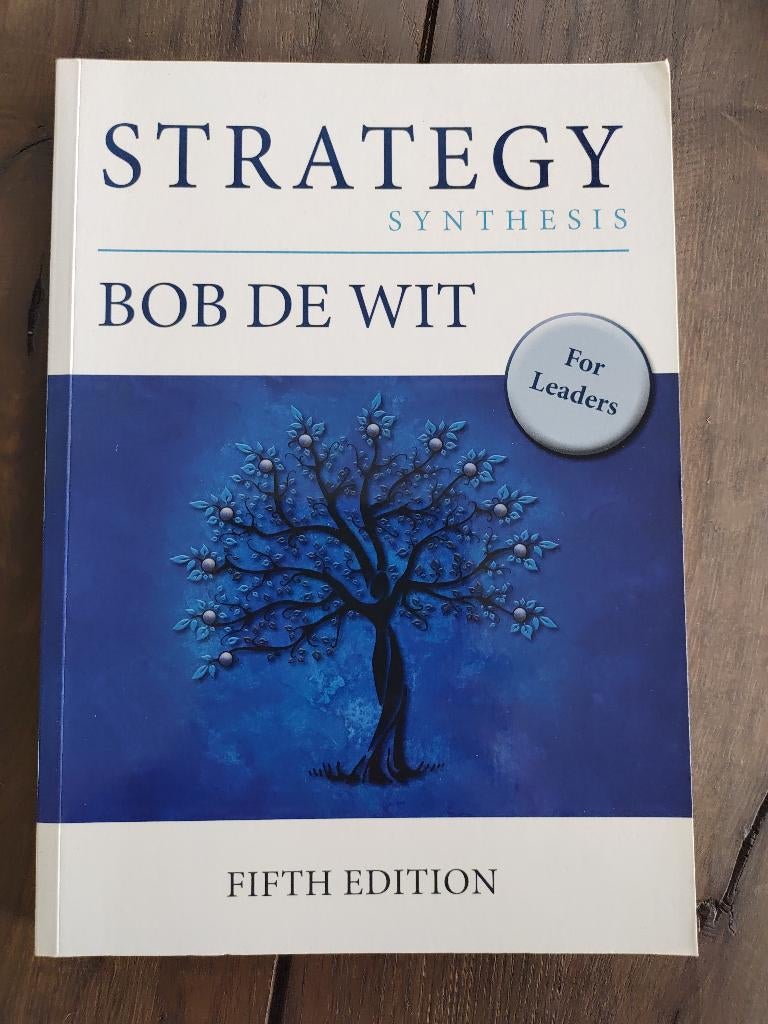 Strategy Synthesis - Bob de Wit, Ophalen, Beta, Nieuw, HBO