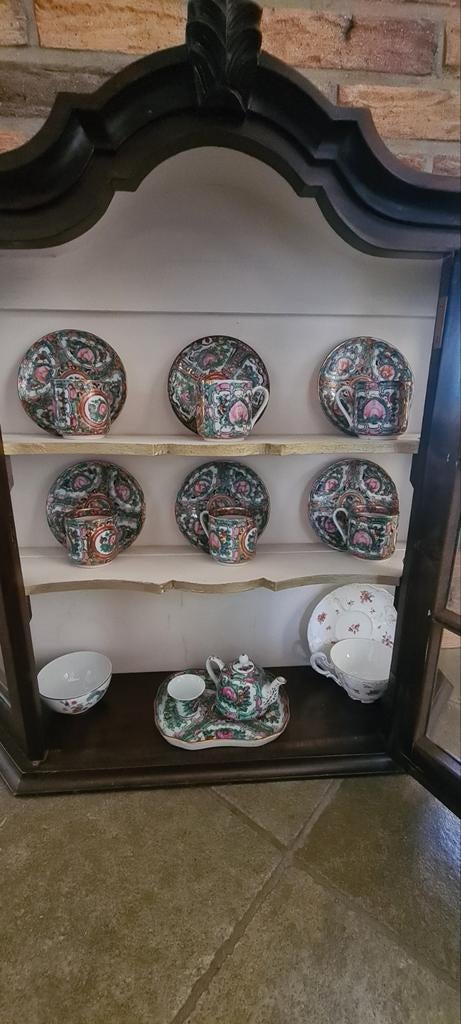 Prachtig Chinees porseleinen theeservies met bloemmotief, Ophalen of Verzenden