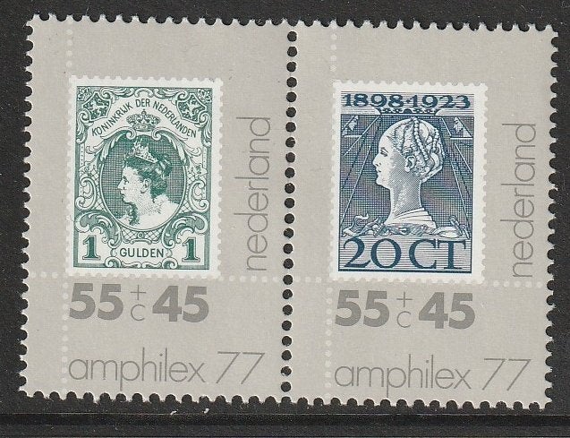 Nederland 1977 1137a/1138a Amphilex-paar, Postfris, Ophalen of Verzenden, Na 1940, Postfris