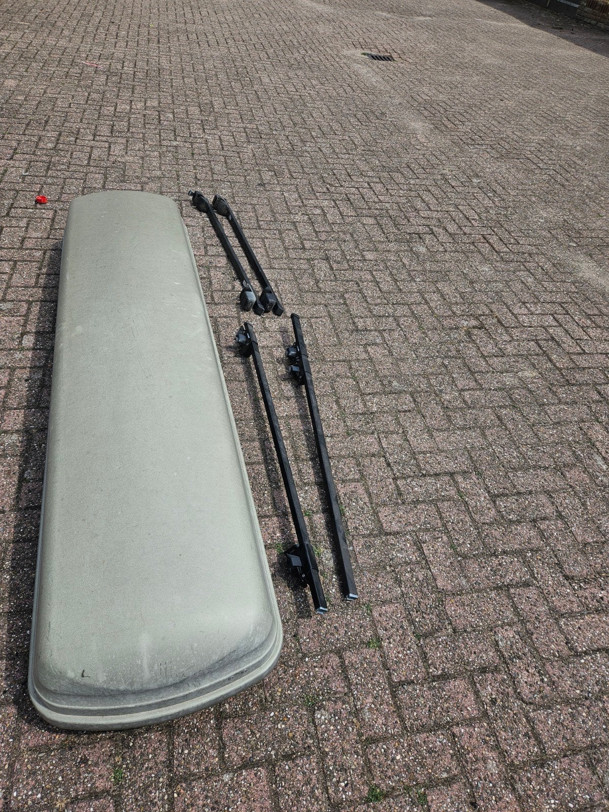 Dakkoffer met dakdragers - Opel, Auto diversen, Dakkoffers, Gebruikt, Ophalen