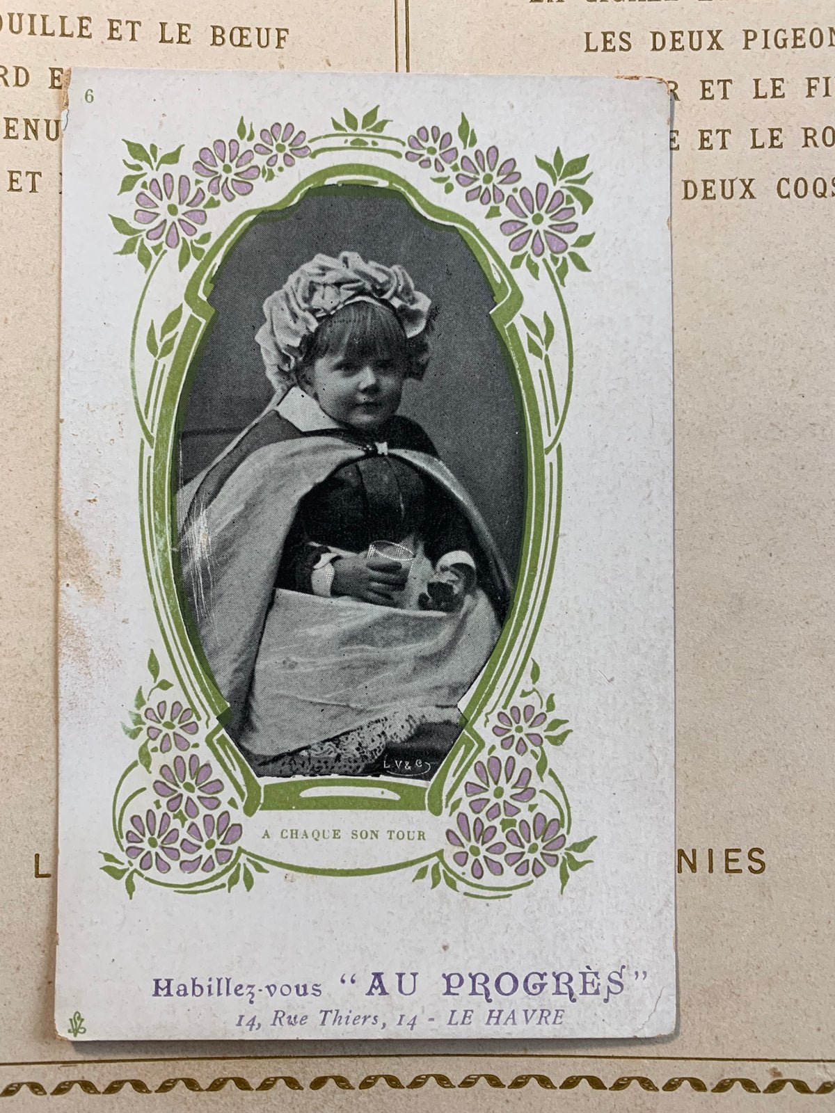 Art Nouveau - Franse reclamekaart (LE), Ophalen of Verzenden, Voor 1920, Gelopen, Kinderen