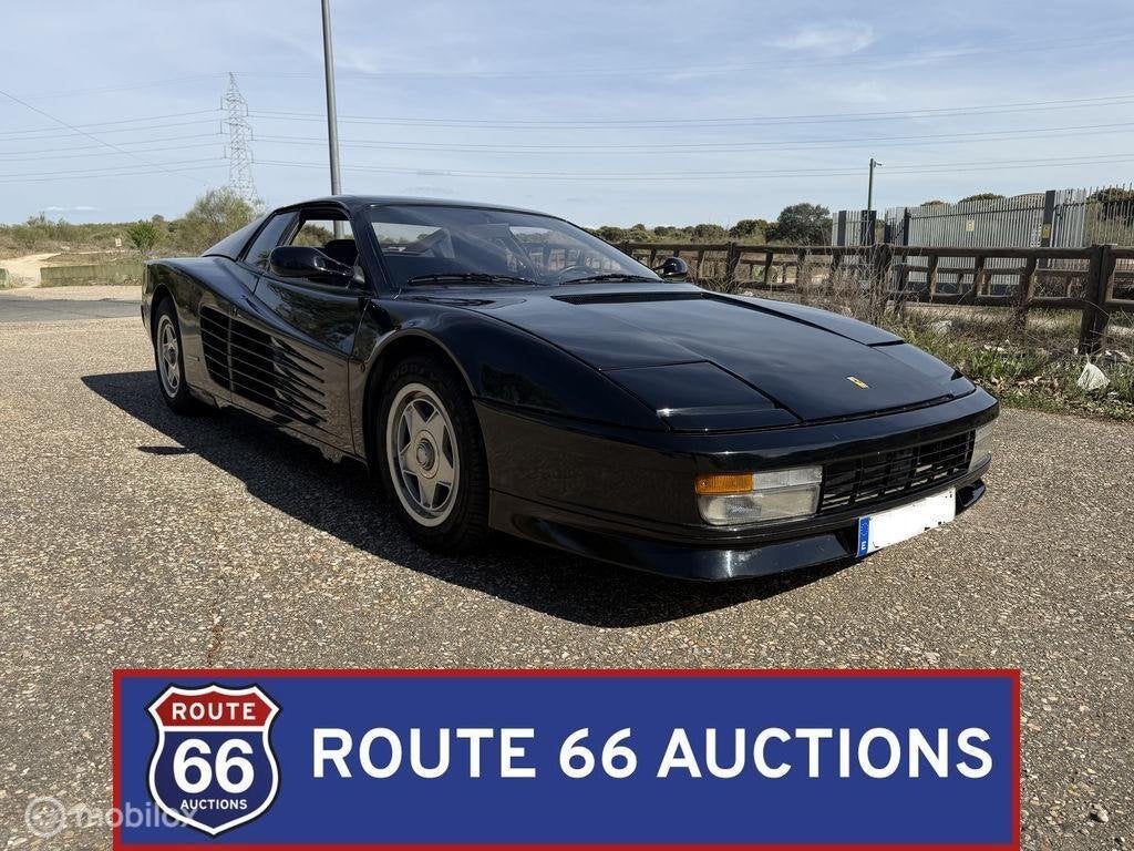 Ferrari Testarossa | 1987 | Route 66 Auctions, Auto's, Oldtimers, Overige carrosserieën, Zwart, Bedrijf, Handgeschakeld