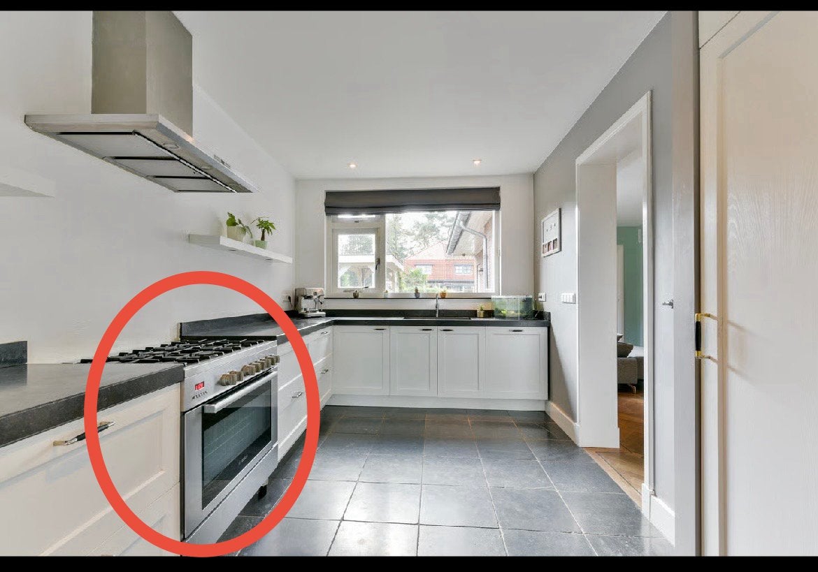 Bosch 6-pit gasfornuis en oven, Ophalen, Gebruikt, Hete lucht, 60 cm of meer