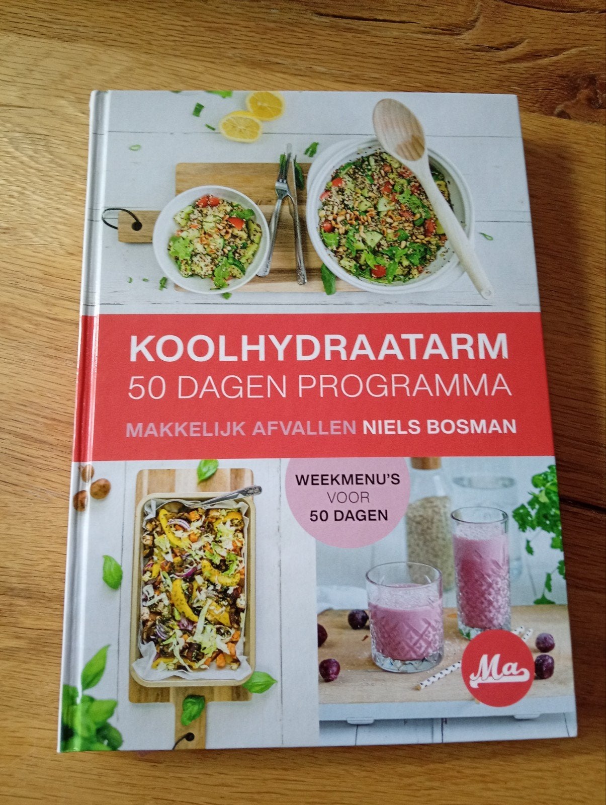Koolhydraatarm 50 Dagen Programma - Makkelijk Afvallen, Hoofdgerechten, Ophalen of Verzenden, Zo goed als nieuw, Niels Bosman