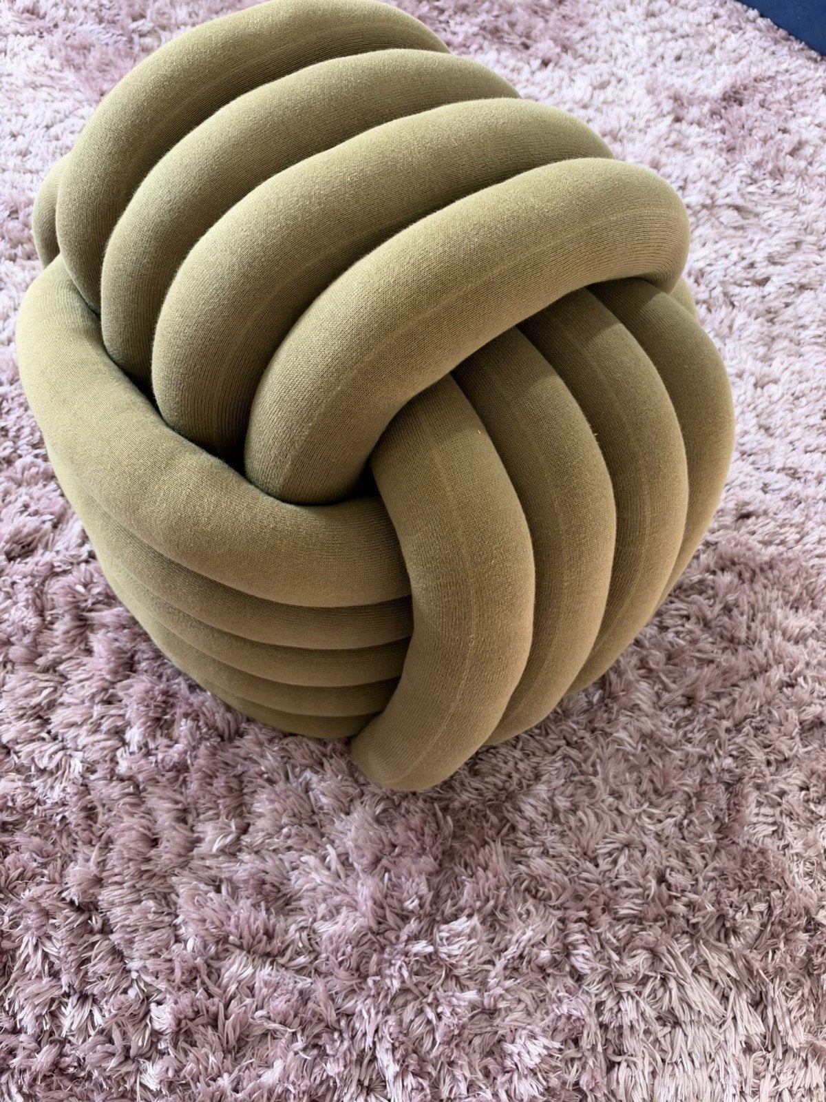 Decoratief knoopkussen - Olijfgroen, Ophalen of Verzenden, Zo goed als nieuw, Sierkussen, Overige vormen