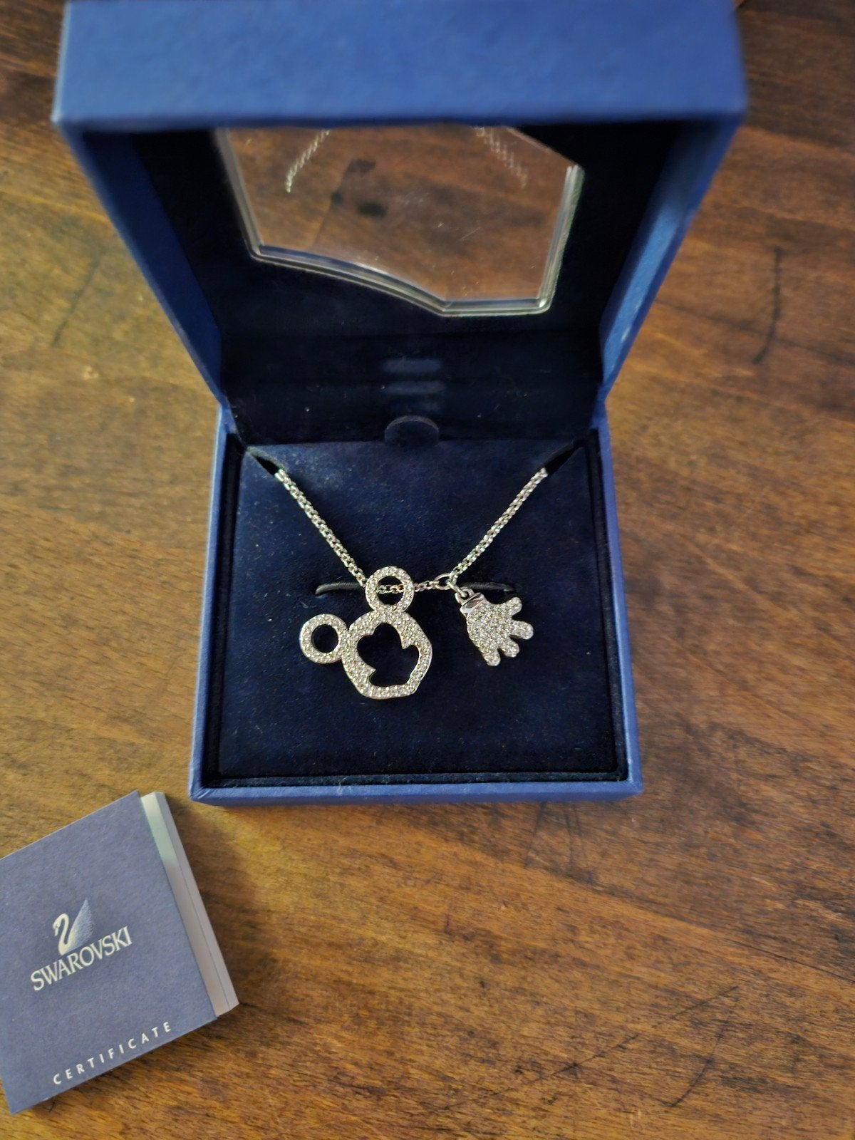 Swarovski Disney Mickey Mouse ketting met kristallen, Sieraden, Tassen en Uiterlijk, Overige materialen, Met hanger, Ophalen of Verzenden
