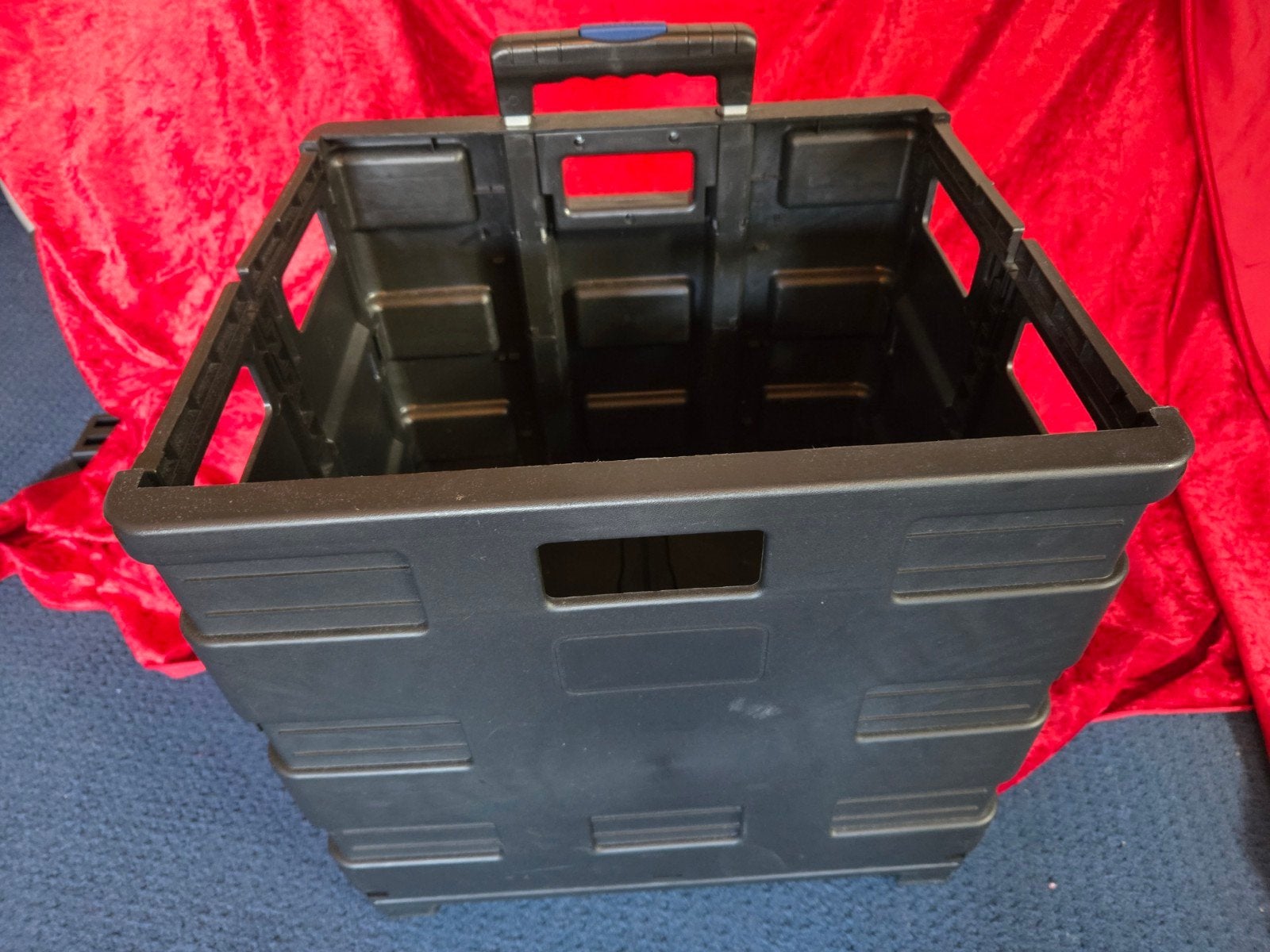 Opvouwbare boodschappenkar / transportkrat met wielen, Gebruikt, Opvouwbaar, Minder dan 50 cm, Ophalen of Verzenden
