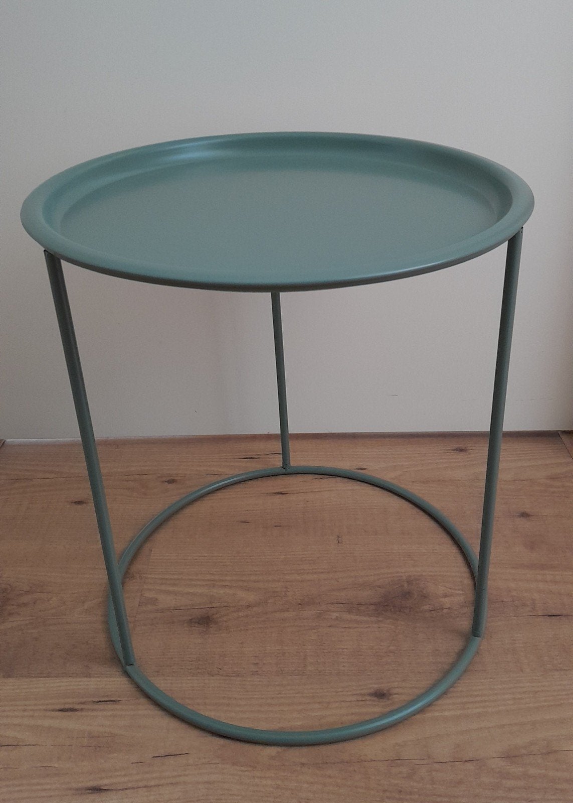 WOOOD bijzettafel Ivar jade groen, Minder dan 55 cm, Metaal of Aluminium, Rond, Zo goed als nieuw