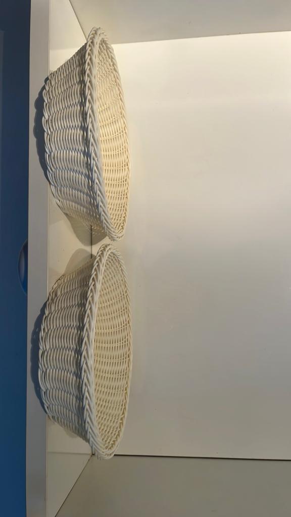 2 kunstof mandjes voor het ontbijt, Ophalen, Zo goed als nieuw, Rechthoekig, Kunststof