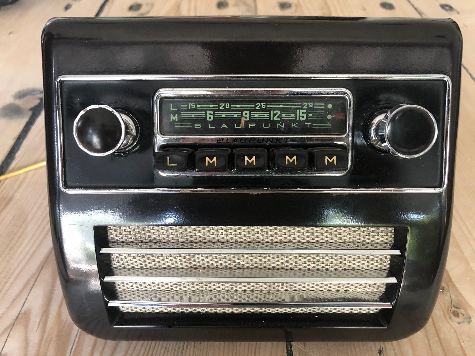 Vintage 12V Blauwpunkt Mercedes ponton autoradio, Auto diversen, Ophalen, Gebruikt