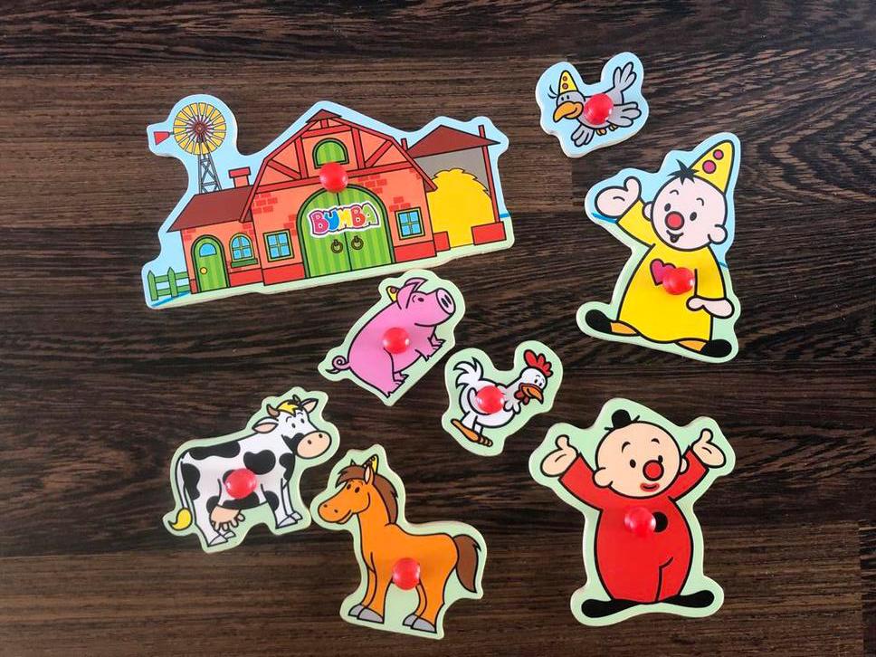 Bumba Houten Puzzel met Boerderijdieren, Kinderen en Baby's, Speelgoed | Kinderpuzzels, Ophalen, 2 tot 4 jaar, Gebruikt, Van hout