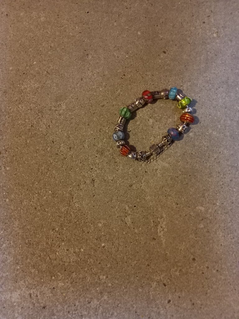 pandora armband met bedels en murano glas kralen, Sieraden, Tassen en Uiterlijk, Armbanden, Overige kleuren, Ophalen of Verzenden