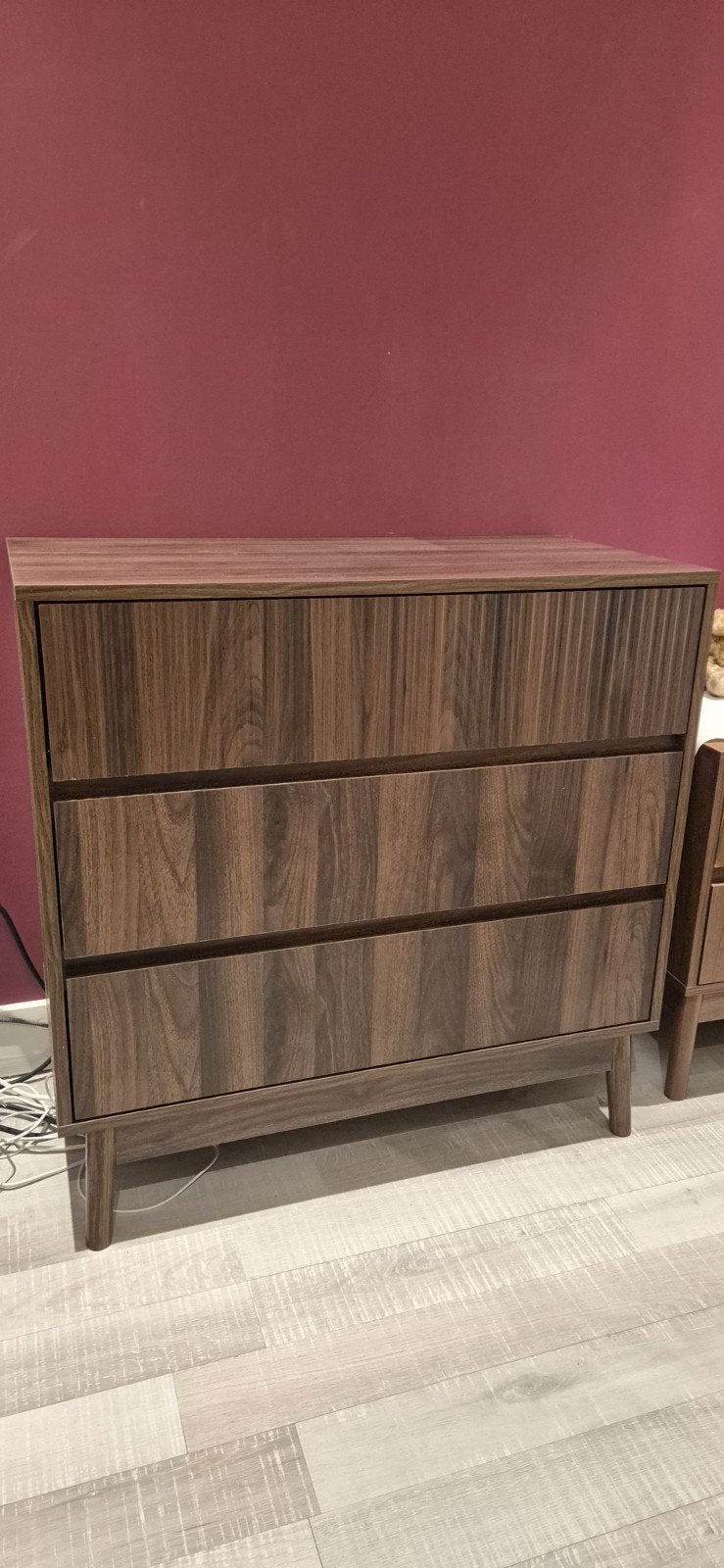 Ladekast 3 lades – donker hout – nieuw in doos – €50