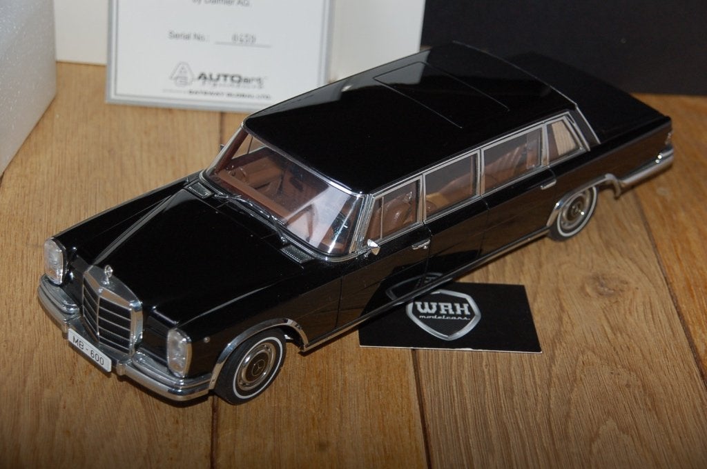 1:18 MERCEDES 600 PULLMANN black Autoart 76197 WRH, Verzenden, Zo goed als nieuw, Auto, Autoart