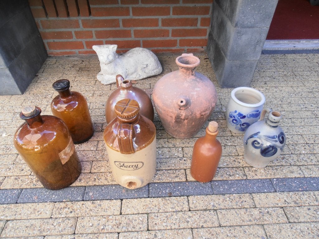 Lot oude kruiken en potten, zie foto's, Antiek en Kunst, Antiek | Keramiek en Aardewerk, Ophalen