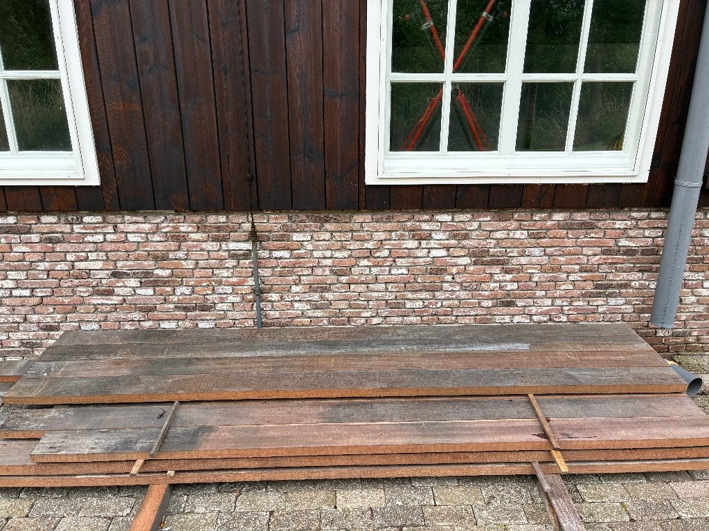 Gebruikte hardhouten Damwandplanken, gerecycled azobe, Ophalen, Gebruikt, Plank, Overige houtsoorten