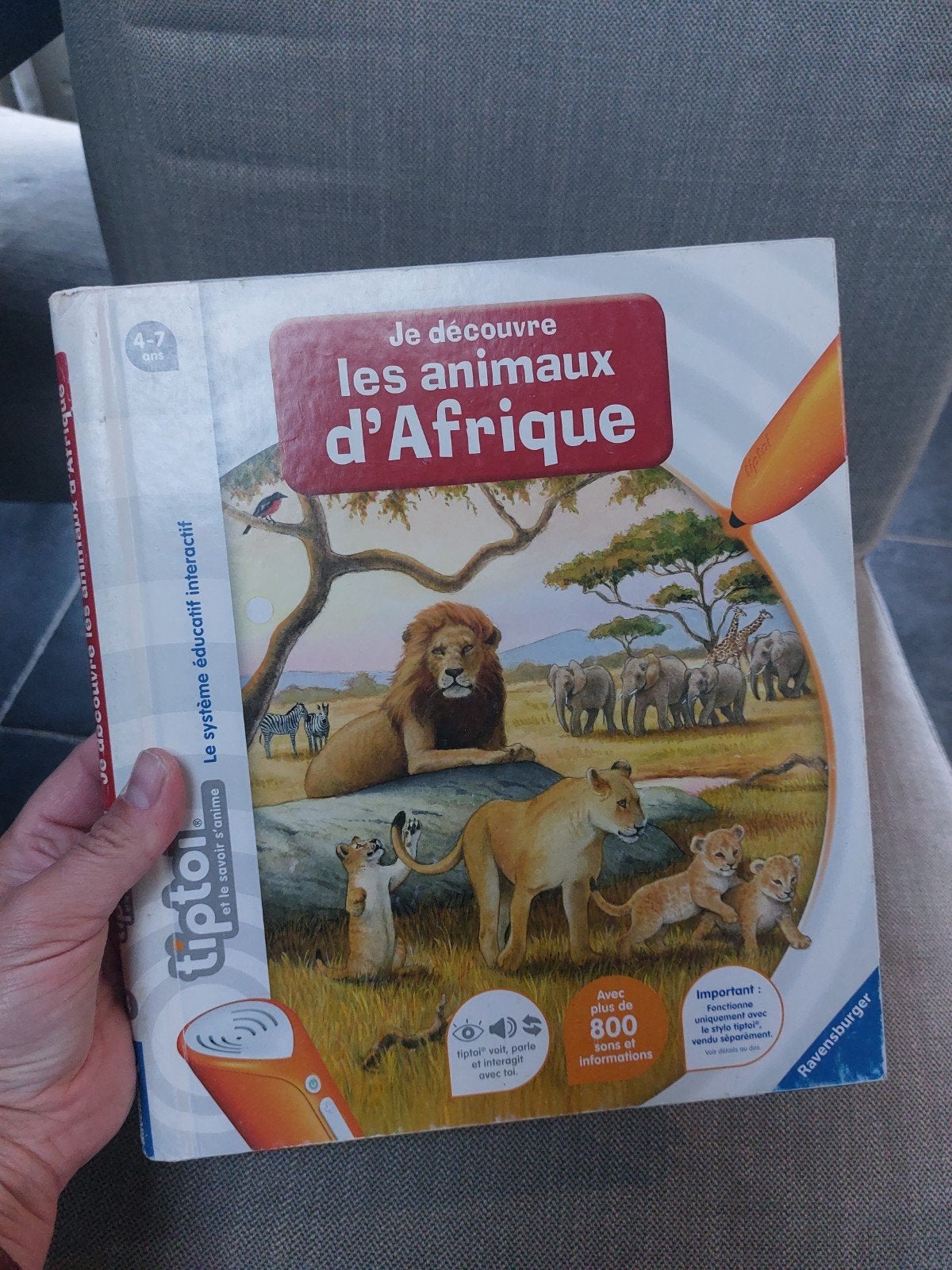 Frans Tiptoi boek - Ontdek de dieren van Afrika, Kinderen en Baby's, Speelgoed | Educatief en Creatief, Ophalen of Verzenden, Gebruikt