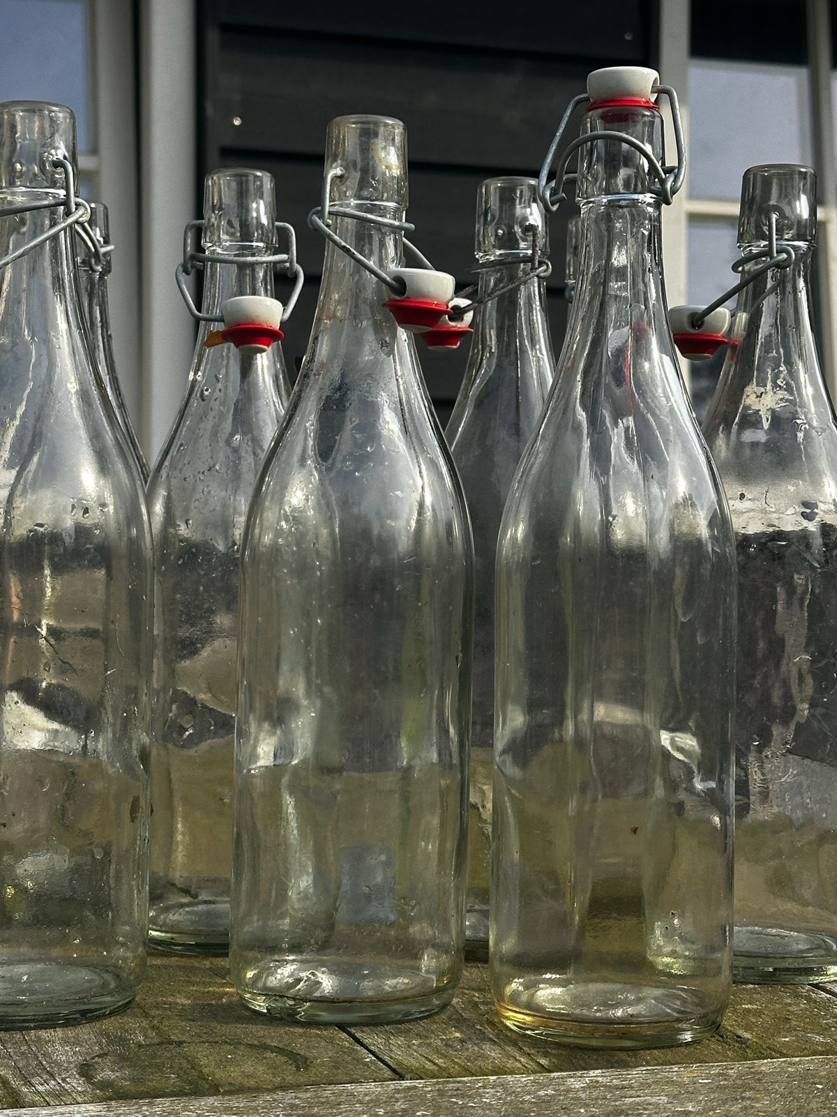 Set van 15 glazen flessen met beugelsluiting, Ophalen, Gebruikt, Glas