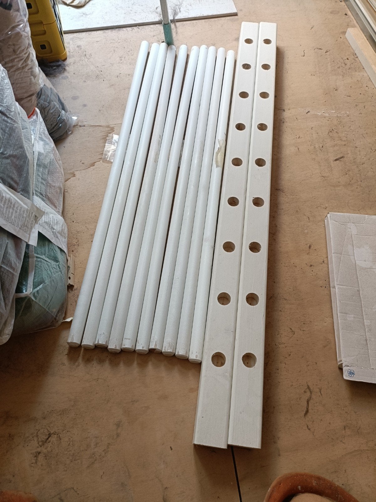 balustrade trap gegrond wit, Ophalen, Overige typen, Nieuw, 50 mm of meer