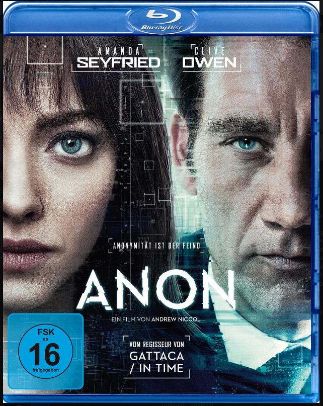 blu-ray Anon, Cd's en Dvd's, Blu-ray, Zo goed als nieuw, Science Fiction en Fantasy, Ophalen of Verzenden