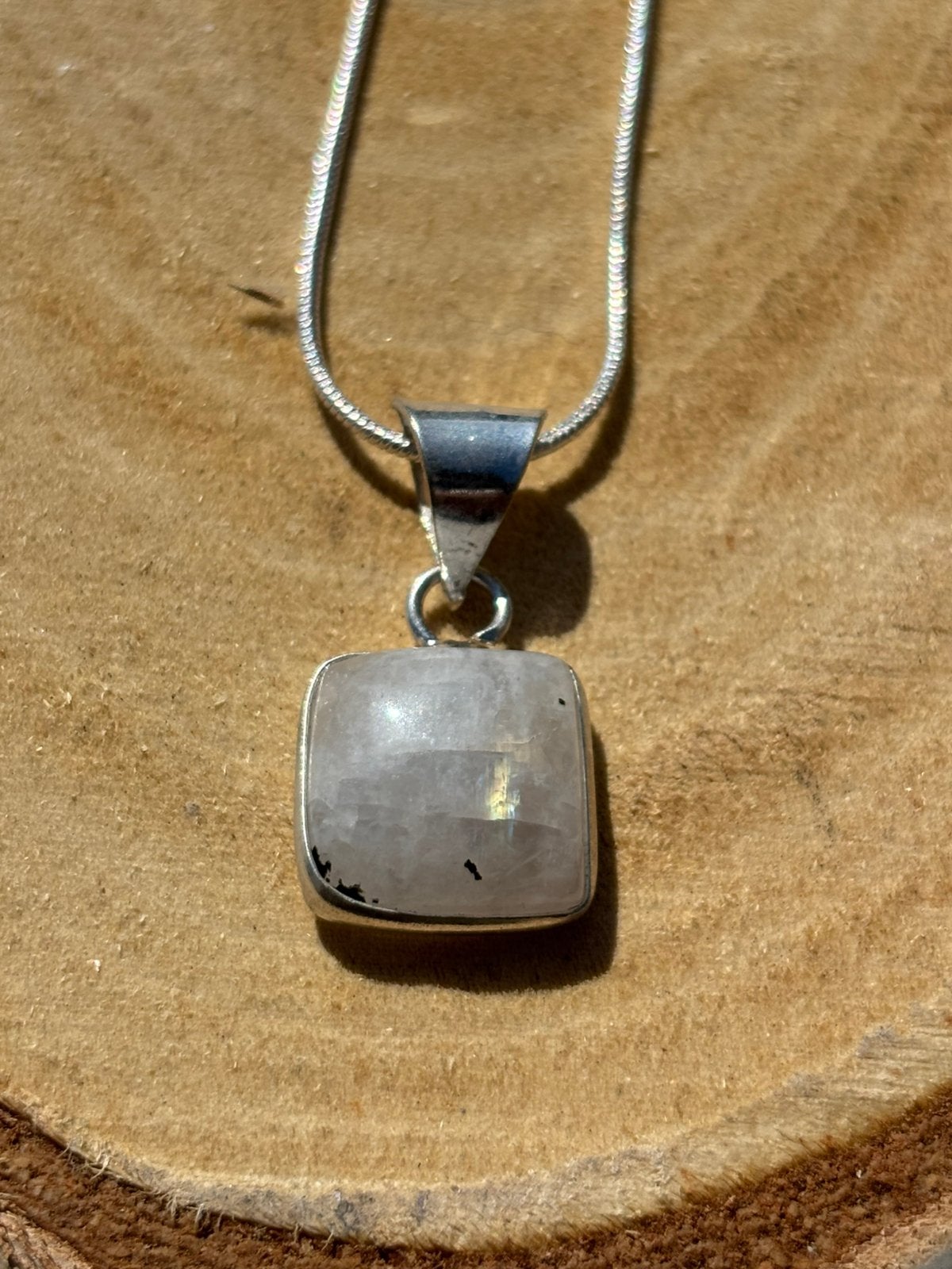 Maansteen Ketting 45cm - Edelsteen, Sieraden, Tassen en Uiterlijk, Kettingen, Wit, Nieuw, Ophalen of Verzenden, Steen of Mineraal