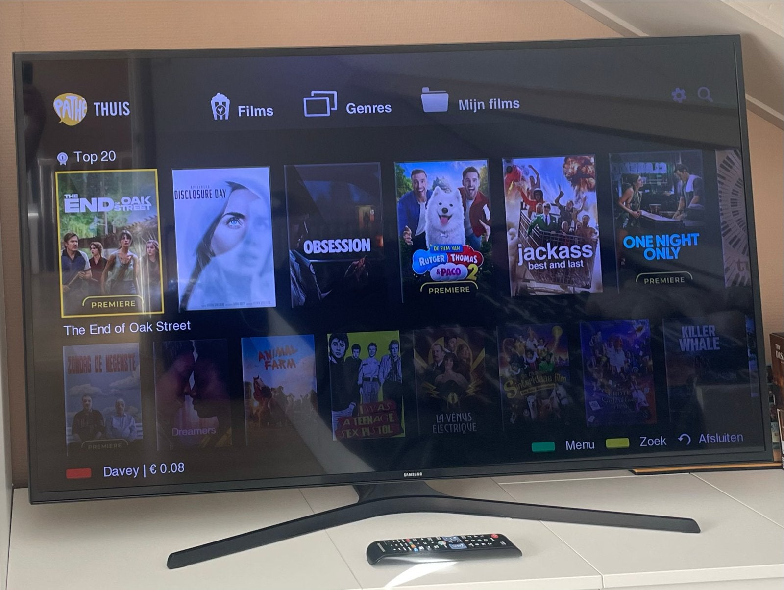 Samsung 55 inch 4K Ultra HD Smart TV UE55KU6000, Ophalen, LED, 50 Hz, Zo goed als nieuw
