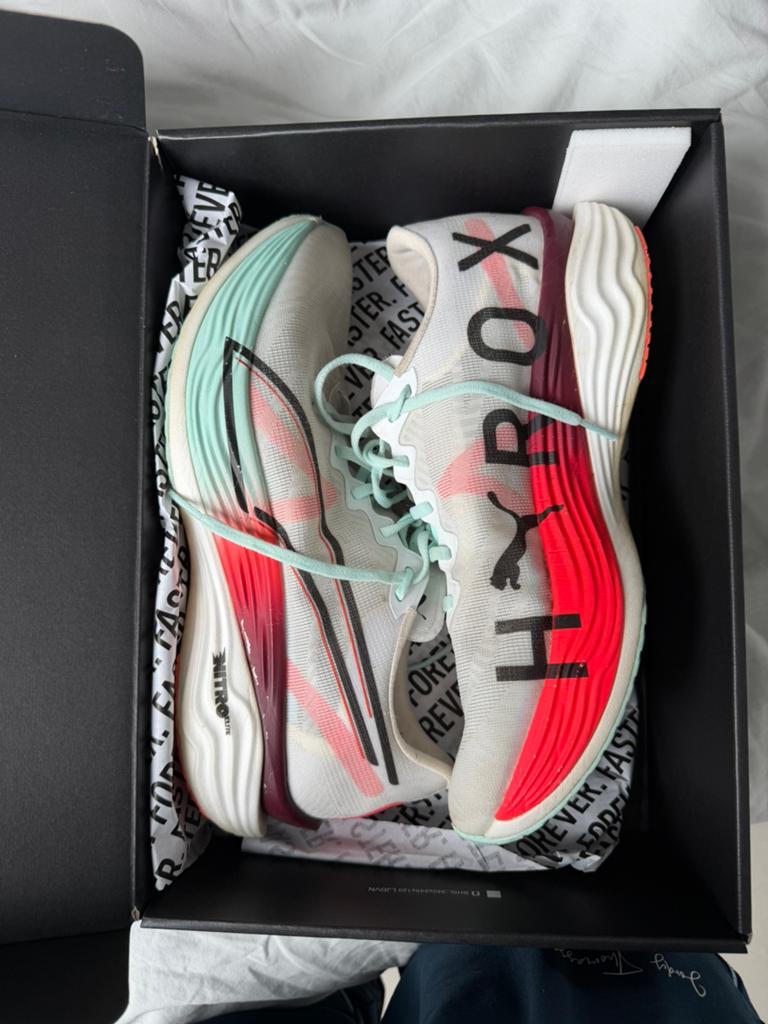 Puma deviate nitro elite 3 hyrox 45, Wit, Ophalen of Verzenden, Sneakers of Gympen, Zo goed als nieuw