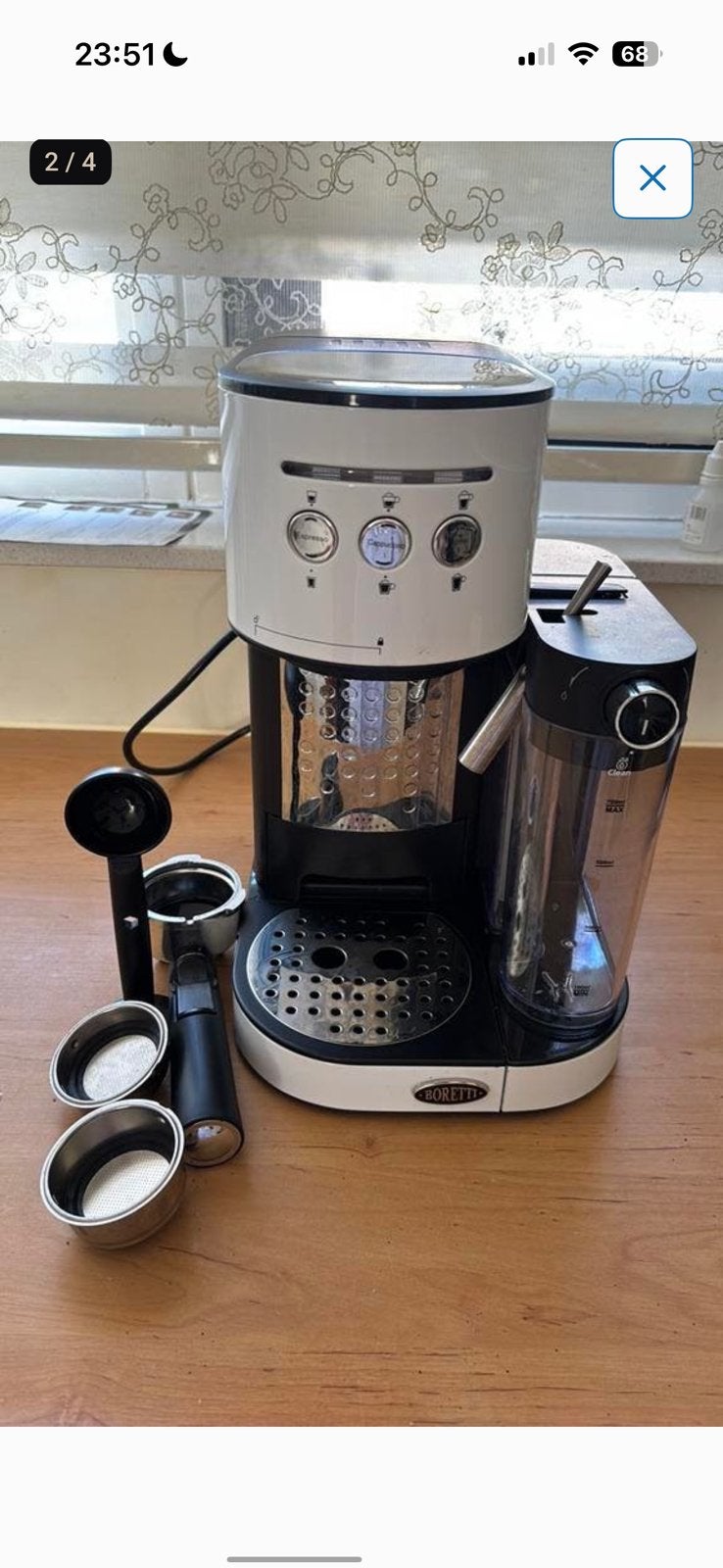 Espresso machine, Witgoed en Apparatuur, Koffiezetapparaten, Zo goed als nieuw, Gemalen koffie, Espresso apparaat, 1 kopje, Stoompijpje