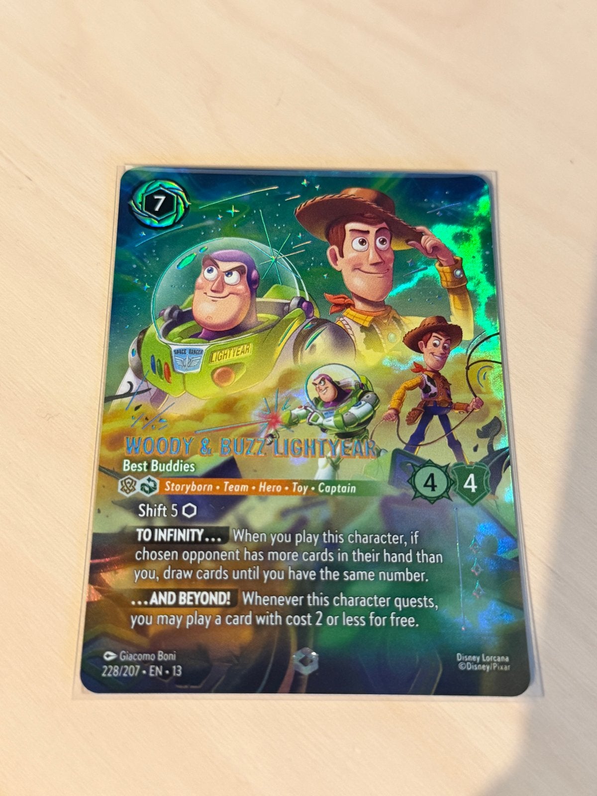 Lorcana Enchanted Woody & Buzz Lightyear - Best Buddies 228, Ophalen of Verzenden, Nieuw
