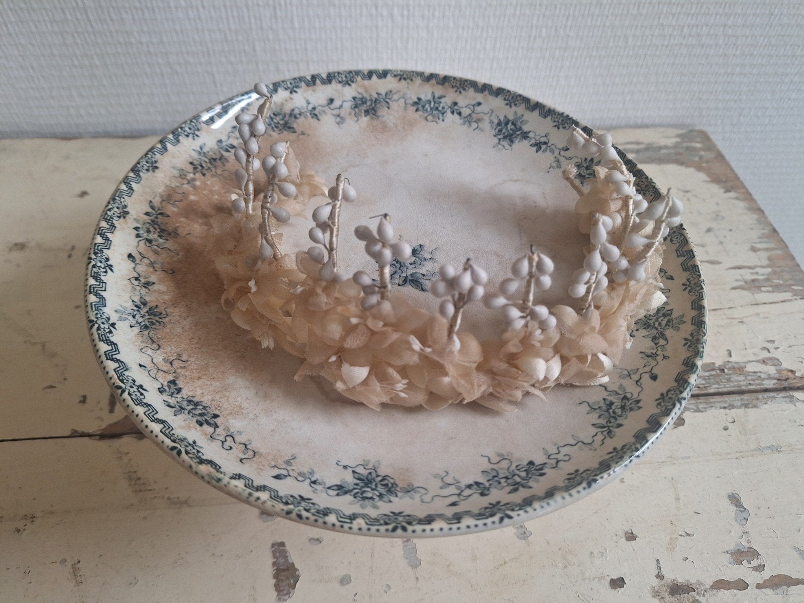 Brocante wassen kroontje, Ophalen of Verzenden