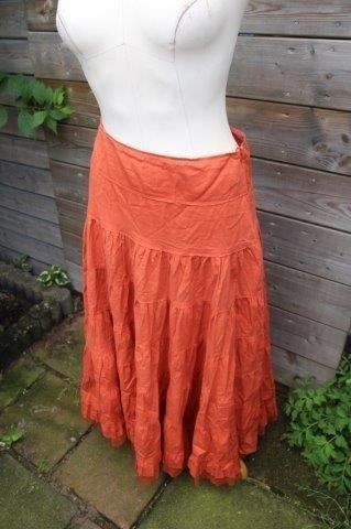 Rok oranje Attentif mt 1(S) Vaste prijs OPRUIMING, Kleding | Dames, Oranje, Ophalen of Verzenden, Zo goed als nieuw, Maat 36 (S)