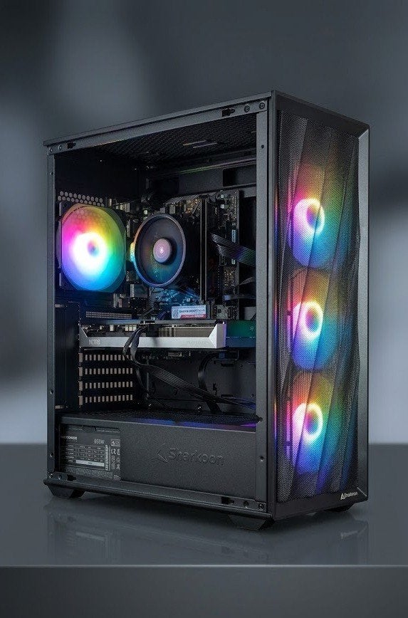 GameSkinShop | Game PC | Ryzen 5 4500 | Intel Arc B570 10GB, Nieuw, Gaming, HDD, Met videokaart