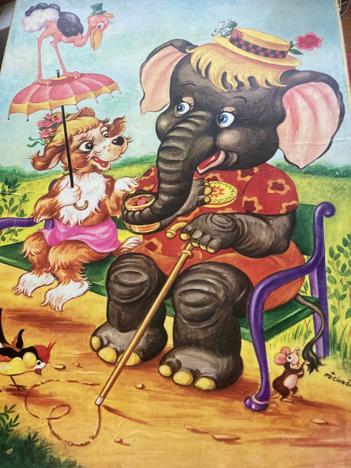Oude houten puzzel olifant, Ophalen of Verzenden