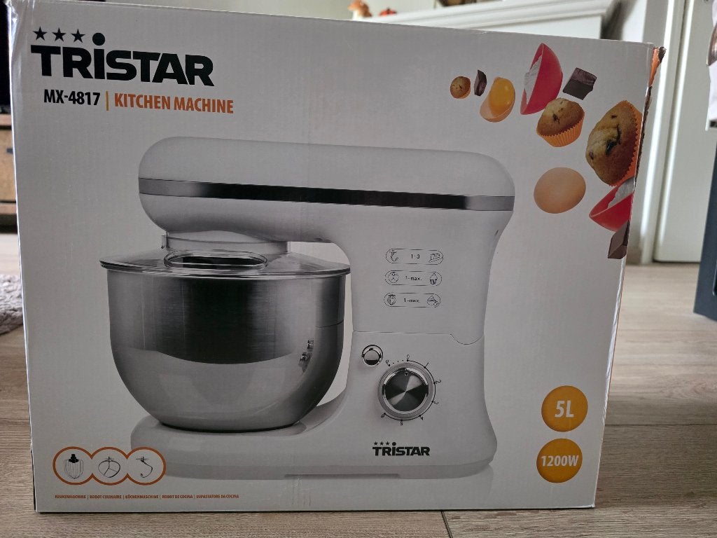 Tristar keukenmachine/kitchen machine mk-4817, Ophalen, 4 liter of meer, Nieuw, 3 snelheden of meer