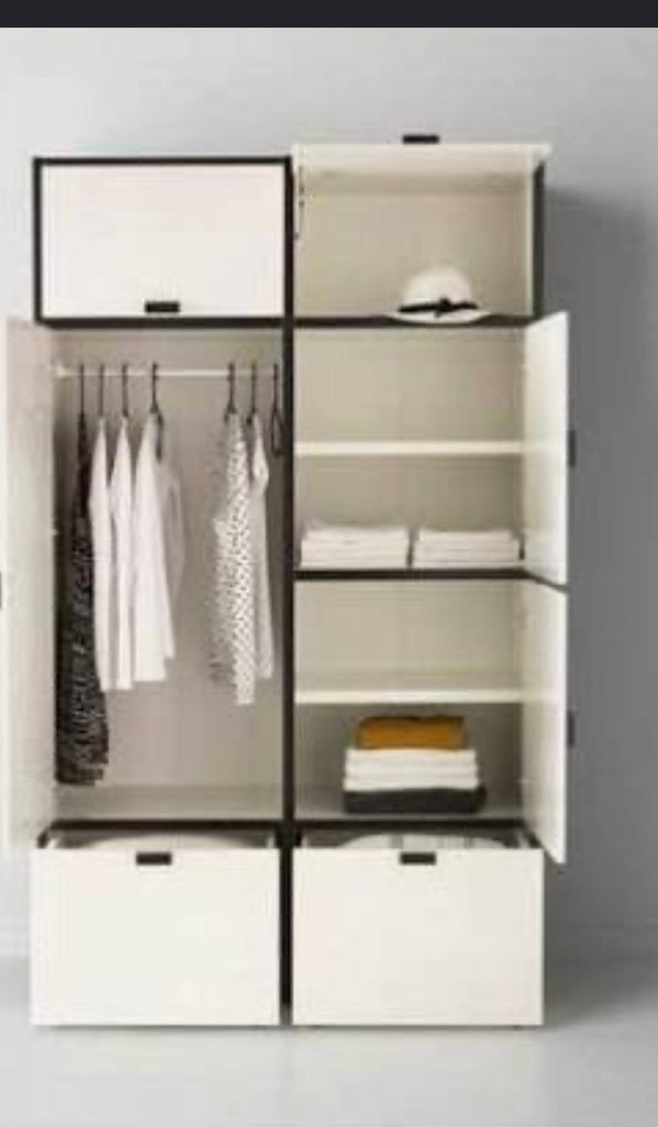 Ikea kast Odda zwart wit, Ophalen, Zo goed als nieuw, 25 tot 50 cm, 50 tot 100 cm
