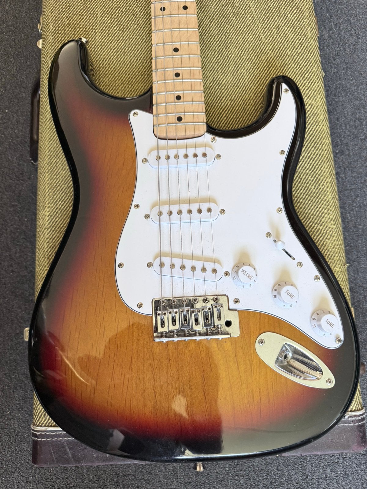 Stratocaster elektrische gitaar Custom zelfbouw, Ophalen of Verzenden, Zo goed als nieuw, Solid body, Overige merken