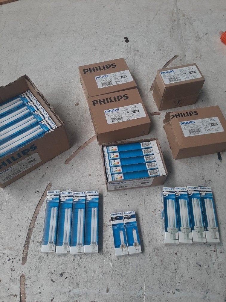 partij Philips PL-L , PL-C en PL-S lampen, Overige lichtkleuren, Overige typen, Nieuw, Overige fittingen