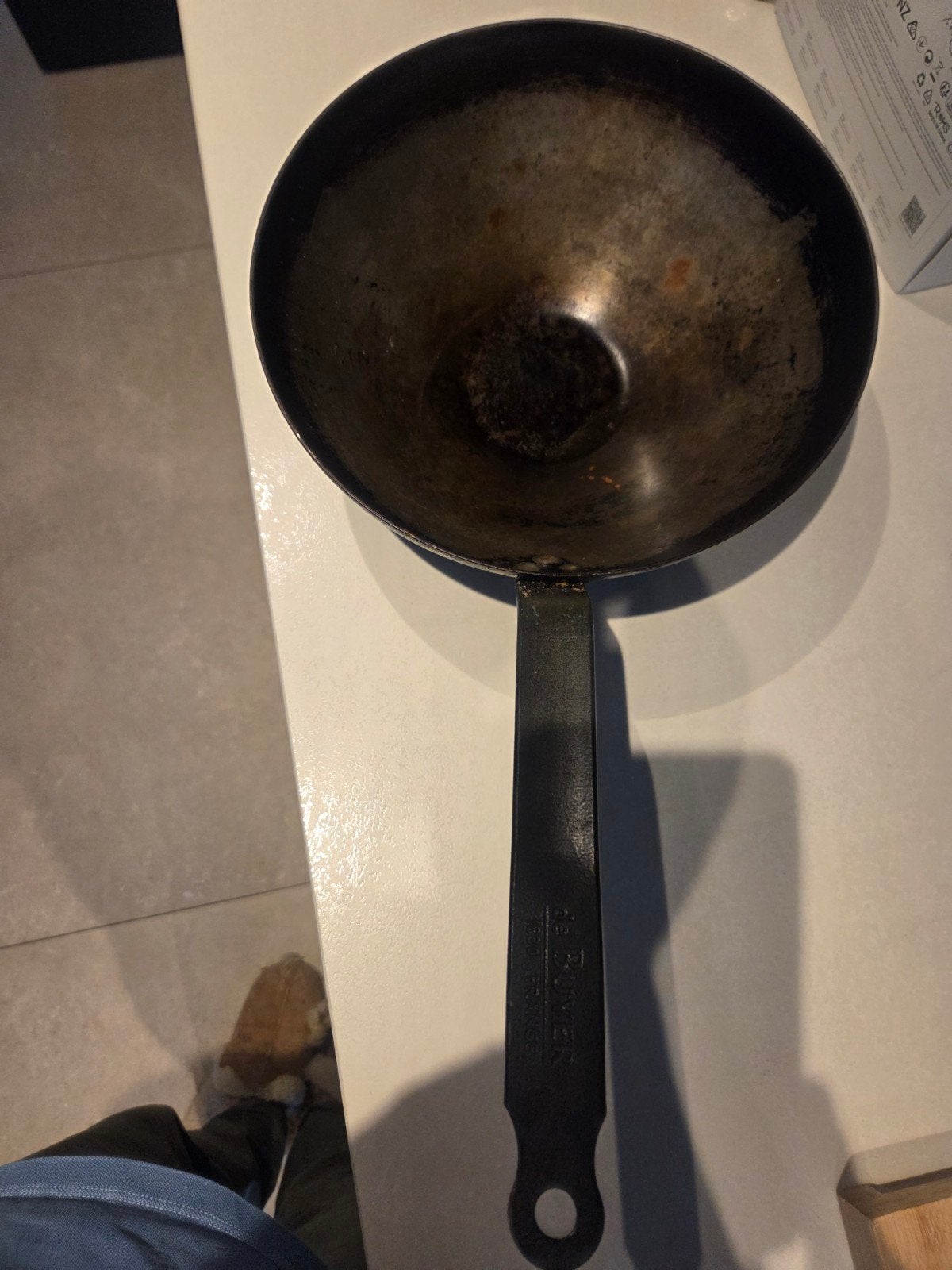 De Buyer Wokpan - pfas vrij, Gebruikt maar Onverwoestbaar, Ophalen, Gebruikt, Gietijzer, De Buyer