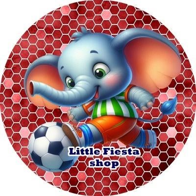L1976 icing frosting voetbal olifant 20cm eetbare print top, Hobby en Vrije tijd, Taarten en Cupcakes maken, Ophalen of Verzenden