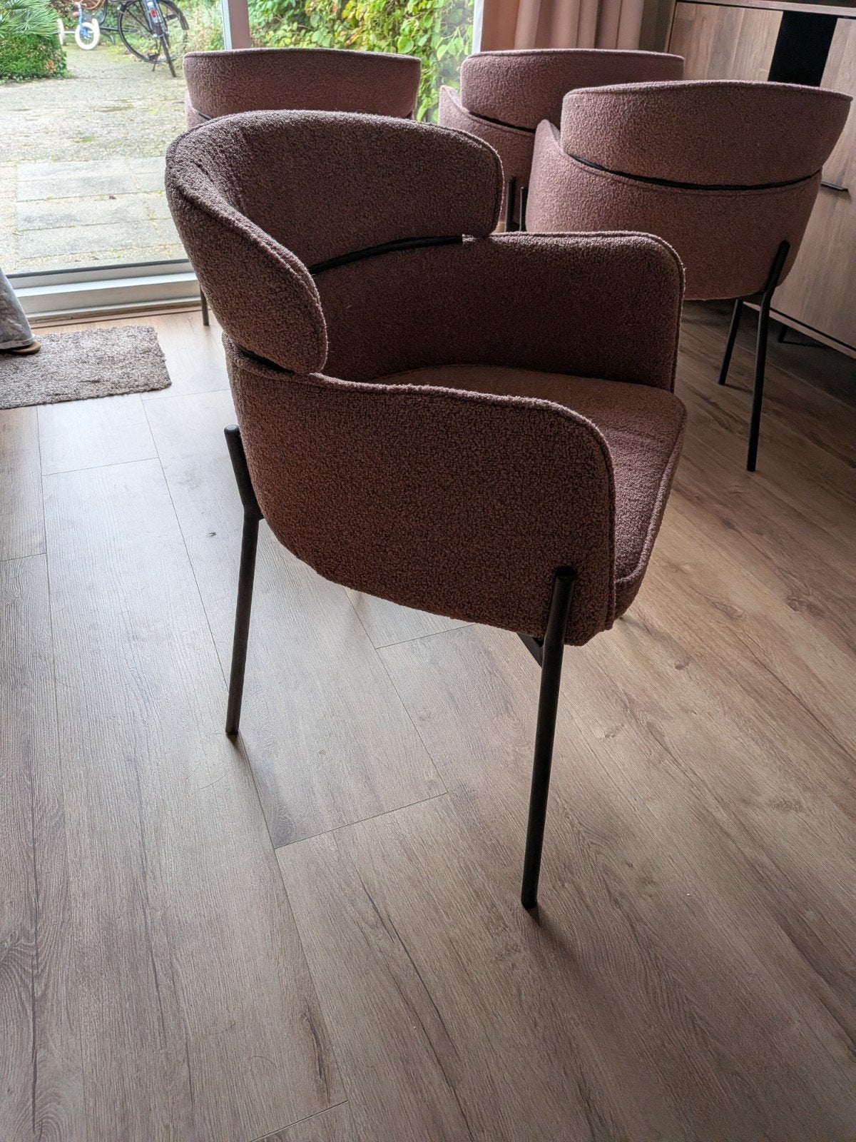 6x eetkamerstoelen - Zo goed als nieuw, Huis en Inrichting, Ophalen, Overige kleuren, Zo goed als nieuw, Metaal