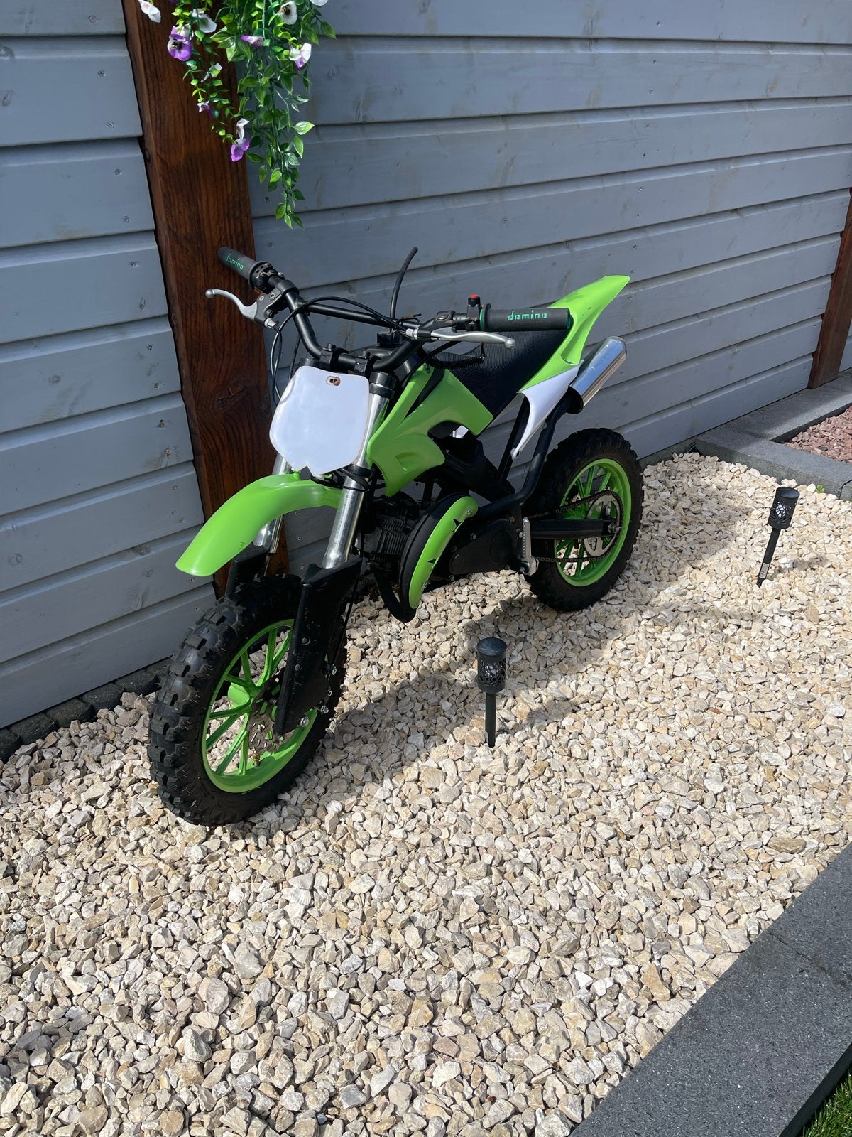 Groene mini Pitbike, Ophalen, Zo goed als nieuw, Schijfrem, Pitbike